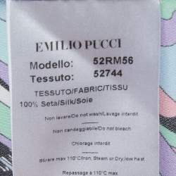 Emilio Pucci Multicolor Printed Silk Sleeveless Blouse M