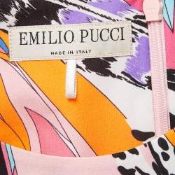 Emilio Pucci Multicolor Printed Silk Sleeveless Blouse M