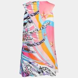Emilio Pucci Multicolor Printed Silk Sleeveless Blouse M