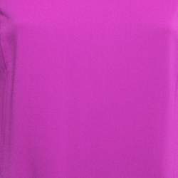 Emilio Pucci Purple Wool Drop Waist Long Sleeve Midi Dress M