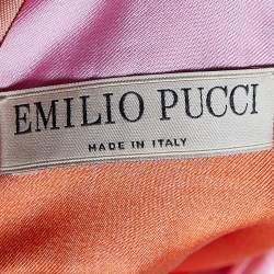 Emilio Pucci Multicolor Printed Silk Button Front Shirt L