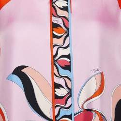 Emilio Pucci Multicolor Printed Silk Button Front Shirt L
