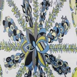 Emilio Pucci Multicolor Printed Jersey Long Sleeve Midi Dress L