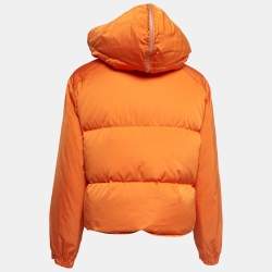 Emilio Pucci Orange Synthetic Hooded Down Jacket M