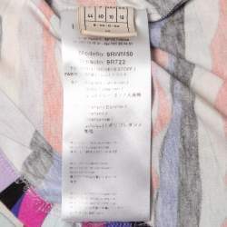 Emilio Pucci Multicolor Abstract Print Crepe Short Sleeve Top M