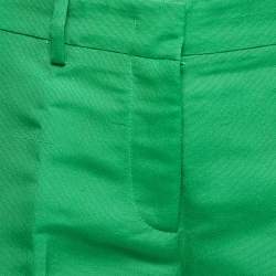 Pre Owned Emilio Pucci Green Silk Tailored Trousers M
