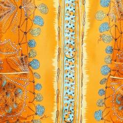 Emilio Pucci Orange Conchiglie Print Silk Pant Shirt Set M