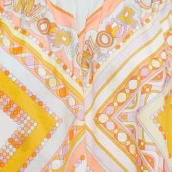Emilio Pucci Multicolor Printed Cotton Off Shoulder Blouse M