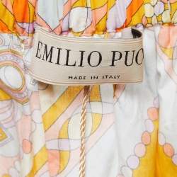 Emilio Pucci Multicolor Printed Cotton Off Shoulder Blouse M