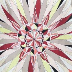 Pre Owned Emilio Pucci Multicolor Printed Silk Kaftan Top (TU)