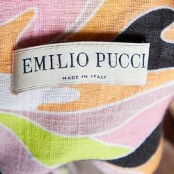 Emilio Pucci Multicolor Printed Cotton Tunic Top M