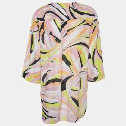 Emilio Pucci Multicolor Printed Cotton Tunic Top M