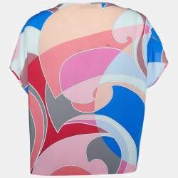 Pre Owned Emilio Pucci Multicolor Printed Top M