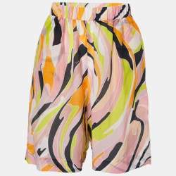 Emilio Pucci Multicolor Printed Cotton & Silk Shorts M