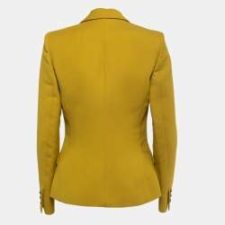 Pre Owned Emilio Pucci Yellow Wool & Silk Blazer M