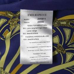 Pre Owned Emilio Pucci Yellow Wool & Silk Blazer M