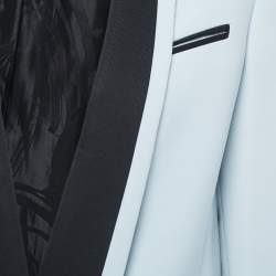 Emilio Pucci Light Blue Wool Shawl Lapeled Blazer M