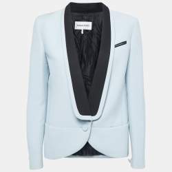 Emilio Pucci Light Blue Wool Shawl Lapeled Blazer M