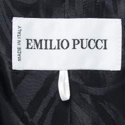 Emilio Pucci Light Blue Wool Shawl Lapeled Blazer M