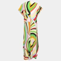 Emilio Pucci Multicolor Printed Silk Kaftan Dress S