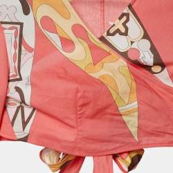 Emilio Pucci Firenze Pink Printed Cotton Wrap Crop Top M