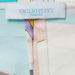 Emilio Pucci Multicolor Print Cotton Trousers S