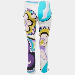 Emilio Pucci Multicolor Print Cotton Trousers S