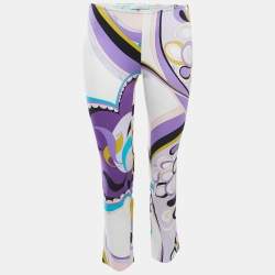 Emilio Pucci Multicolor Print Cotton Trousers S