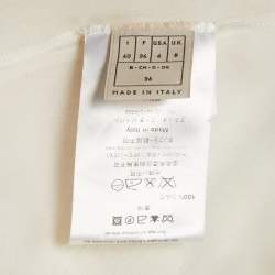 Pre Owned Emilio Pucci Off-White Silk Ruffled Cold Shoulder Mini Dress S