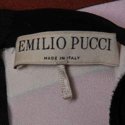 Emilio Pucci Multicolor Crepe Long Sleeve Blouse M