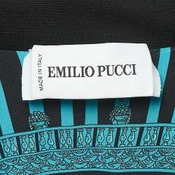 Emilio Pucci Black Knit Single Breasted Coat M