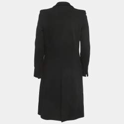 Emilio Pucci Black Knit Single Breasted Coat M