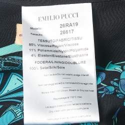 Emilio Pucci Black Knit Single Breasted Coat M