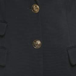 Emilio Pucci Black Knit Single Breasted Coat M