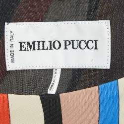 Emilio Pucci Multicolor Printed Jersey Midi Dress S