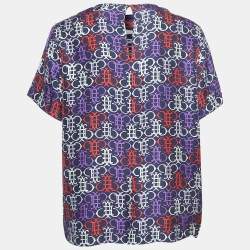 Emilio Pucci  Multicolor All-Over Print Cotton Round Neck Blouse S