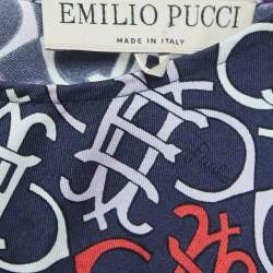 Emilio Pucci  Multicolor All-Over Print Cotton Round Neck Blouse S