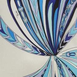 Emilio Pucci Blue Printed Jersey Silk Dress L