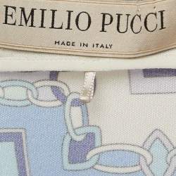 Emilio Pucci Blue Printed Jersey Silk Dress L