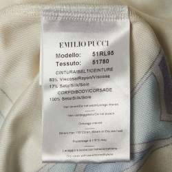 Emilio Pucci Blue Printed Jersey Silk Dress L