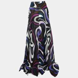 Emilio Pucci Multicolor Printed Cotton Maxi Skirt S