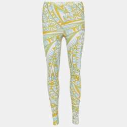 Emilio Pucci Multicolor Printed Jersey Leggings S