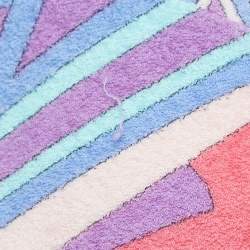 Emilio Pucci Vintage Multicolor Print Cotton Terry Shorts S