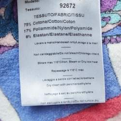Emilio Pucci Vintage Multicolor Print Cotton Terry Shorts S