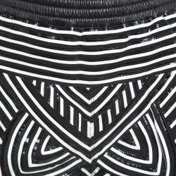 Emilio Pucci Black Patterned Cotton Elasticated Waist Shorts S