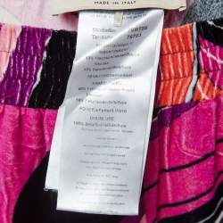 مملوكة مسبقًا Emilio Pucci Pink Print Velvet Elasticated Waist Pants M