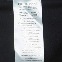 مملوكة مسبقًا Emilio Pucci Black Rhinestone-Embellished Logo Cotton Jersey T-Shirt S