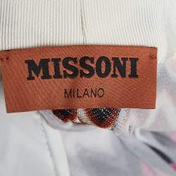 Missoni Multicolor Chevron Pattern Knit Flared Pants M