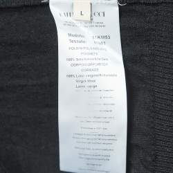 Emilio Pucci Black Printed Wool and Silk Flared Sleeve T-Shirt L