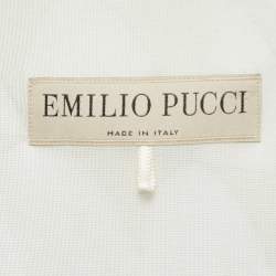 Emilio Pucci Blue Printed Jersey Sleeveless Maxi Dress M